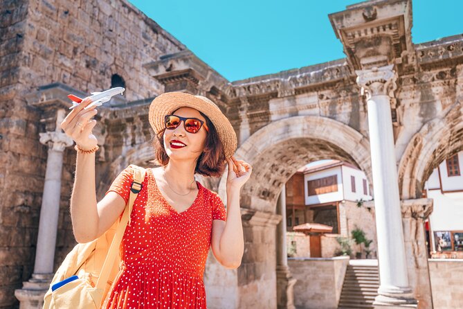 City of Side: Antalya City Tour w/Boat Trip, Old Town & Waterfall - Tünektepe at 700 m: the view stop and the cable car catch