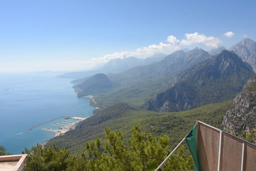 City of Side: City Tour including Waterfalls and Cable Car - Antalya from above: the 2010 cable car to Tunektepe (605 meters)