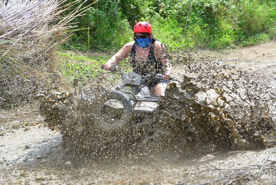 City of Side: Quad Safari Tour - First 10 km: River Circuit, Big Views, and a Real Swimming Stop