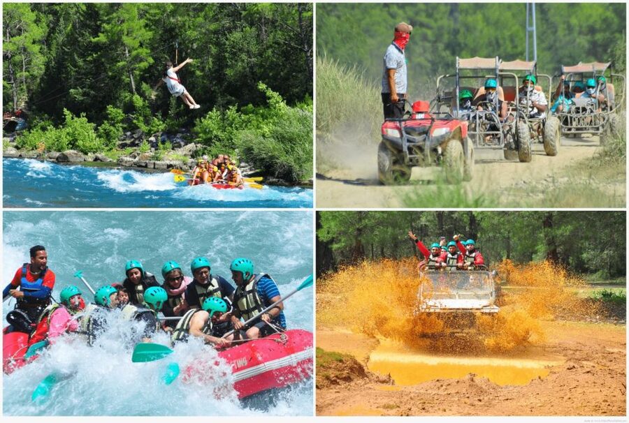 City of Side: Rafting, Zipline, Jeep, Buggy and Quad Combo - Zipline Across the River: A Quick Flight With Great Views