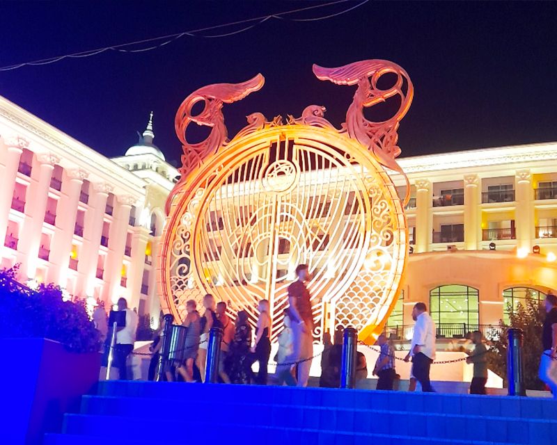 From city of Side Land of Legends Night Show - Side Pickup and the 9:00 PM to 11:00 PM Night Show Window