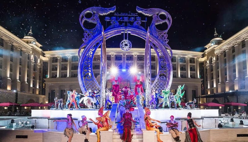 From Side: Land Of Legends Night Show With Transfer - How the 4-hour window works (and why timing can shift)