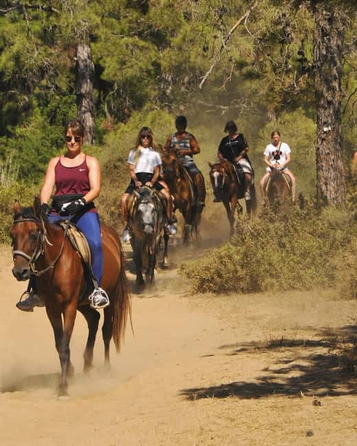 Manavgat Side: Horse Riding on the Beach and in the Forest - First briefing, helmets, and learning how to control your horse