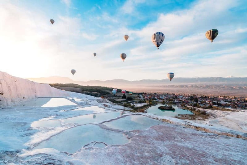 Side/Alanya: Pamukkale Hot Air Balloon Flight w/Lunch - Cleopatra’s Pool and Hierapolis Ruins: Past Meets Thermal Mineral Water